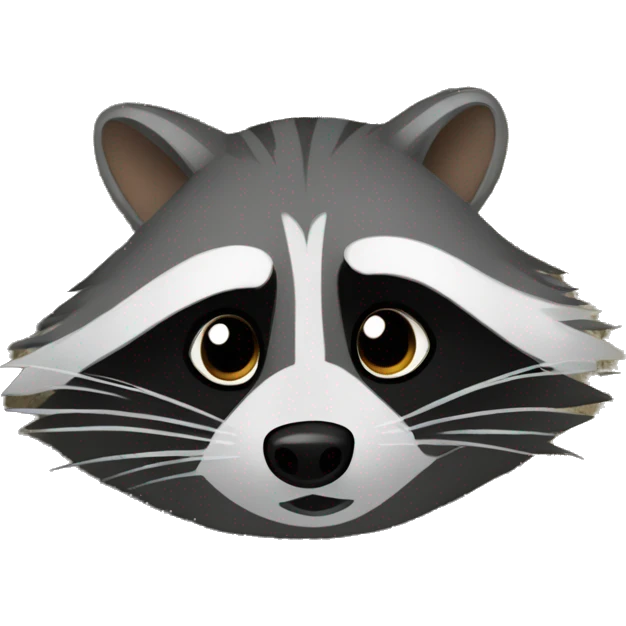 Raccoon hiding behind tree emoji