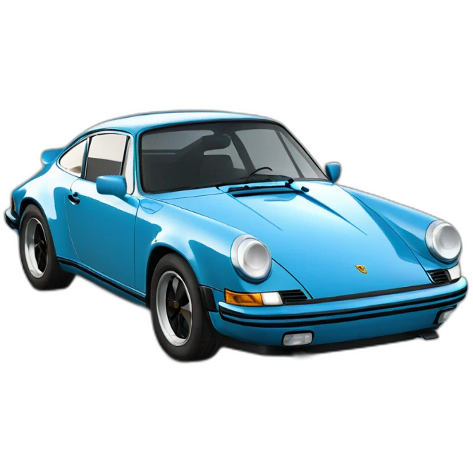 porsche 911 Sally blue emoji
