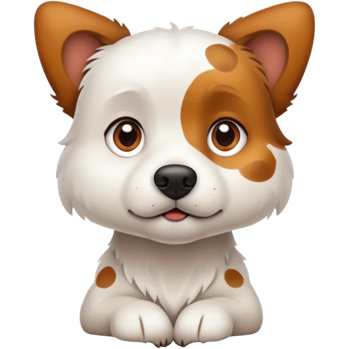 White dog with brown spots emoji