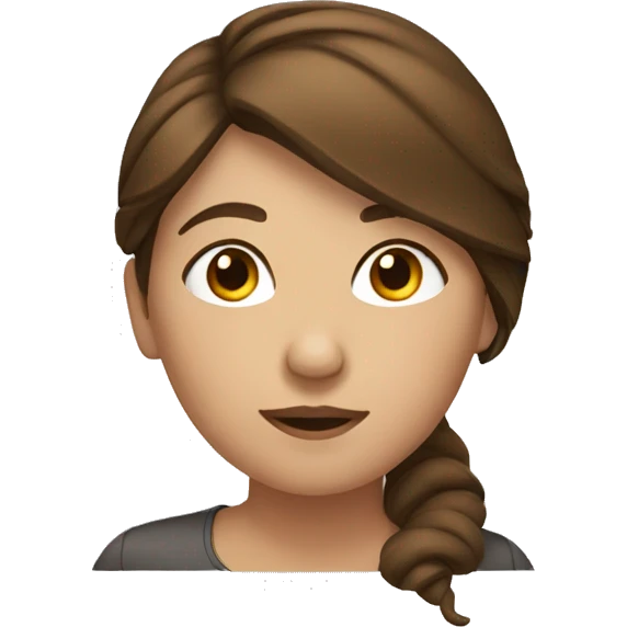 Girl with brown hair laying down emoji