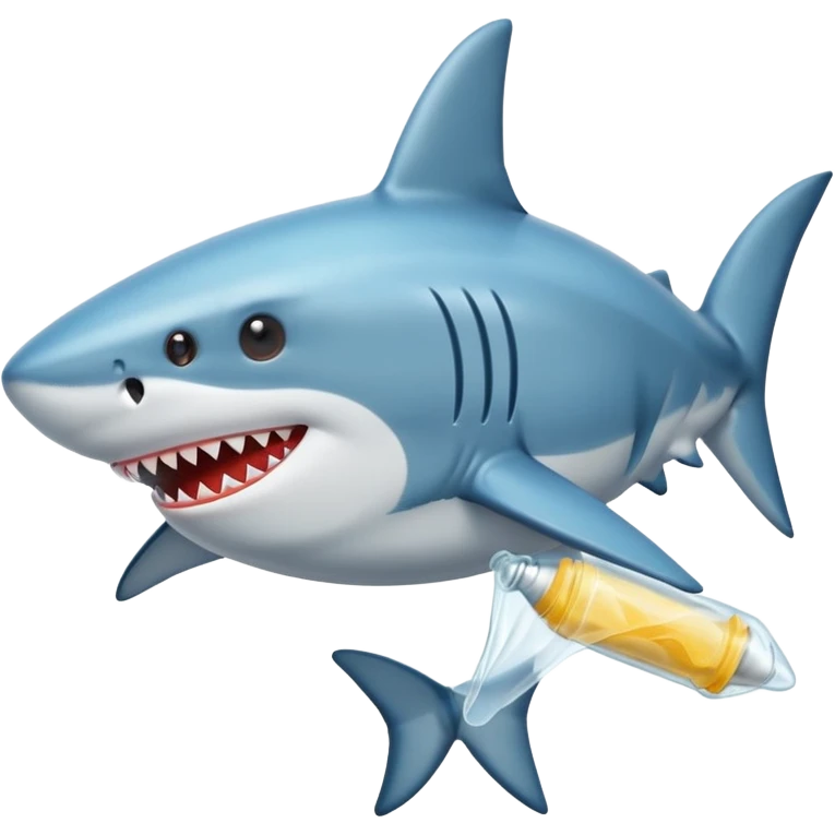 Shark with condom emoji