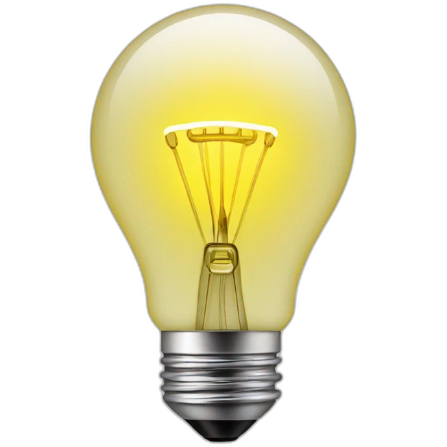 A yellow light bulb emoji