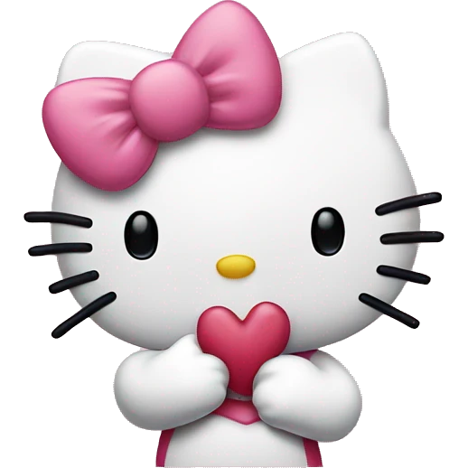 hello kitty blowing kisses emoji