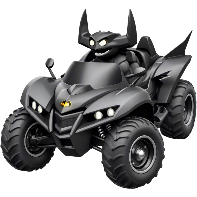 batmobile atv raptor 700 with a smile emoji