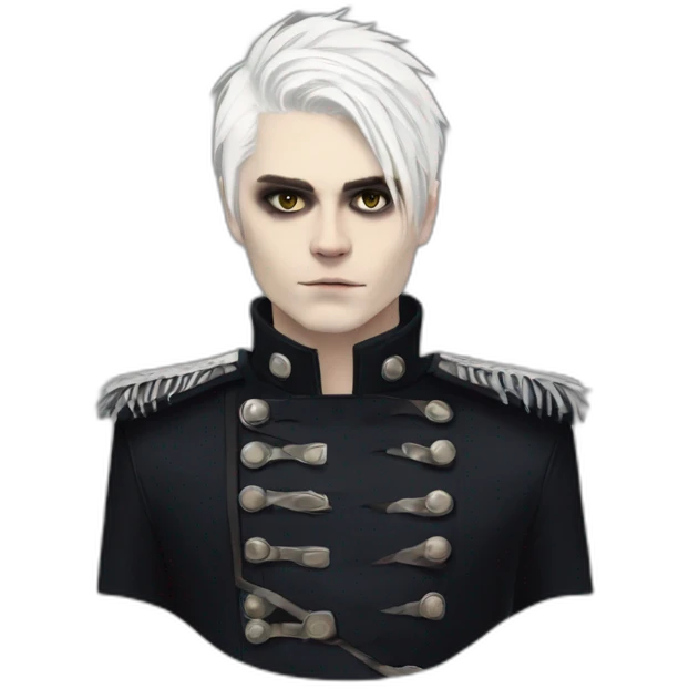 Gerard way short white hair welcome to the black parade emoji