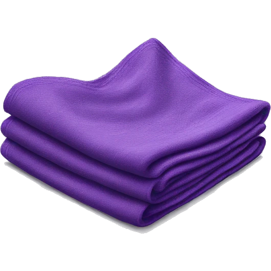 Realistic folded purple dish towel emoji