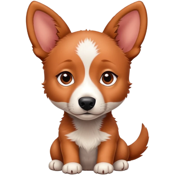 Red heeler puppy with head tilted curiously emoji