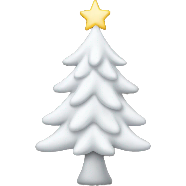 white christmas tree emoji