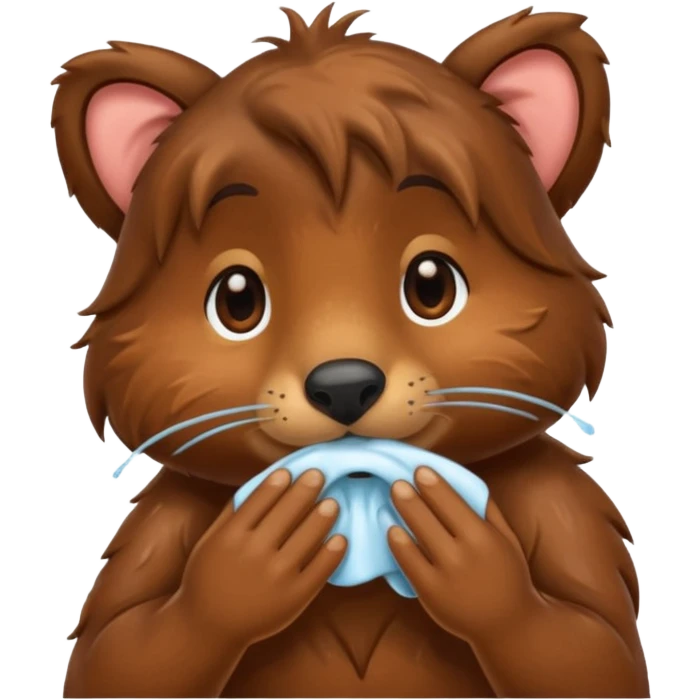 animal wiping its nose emoji