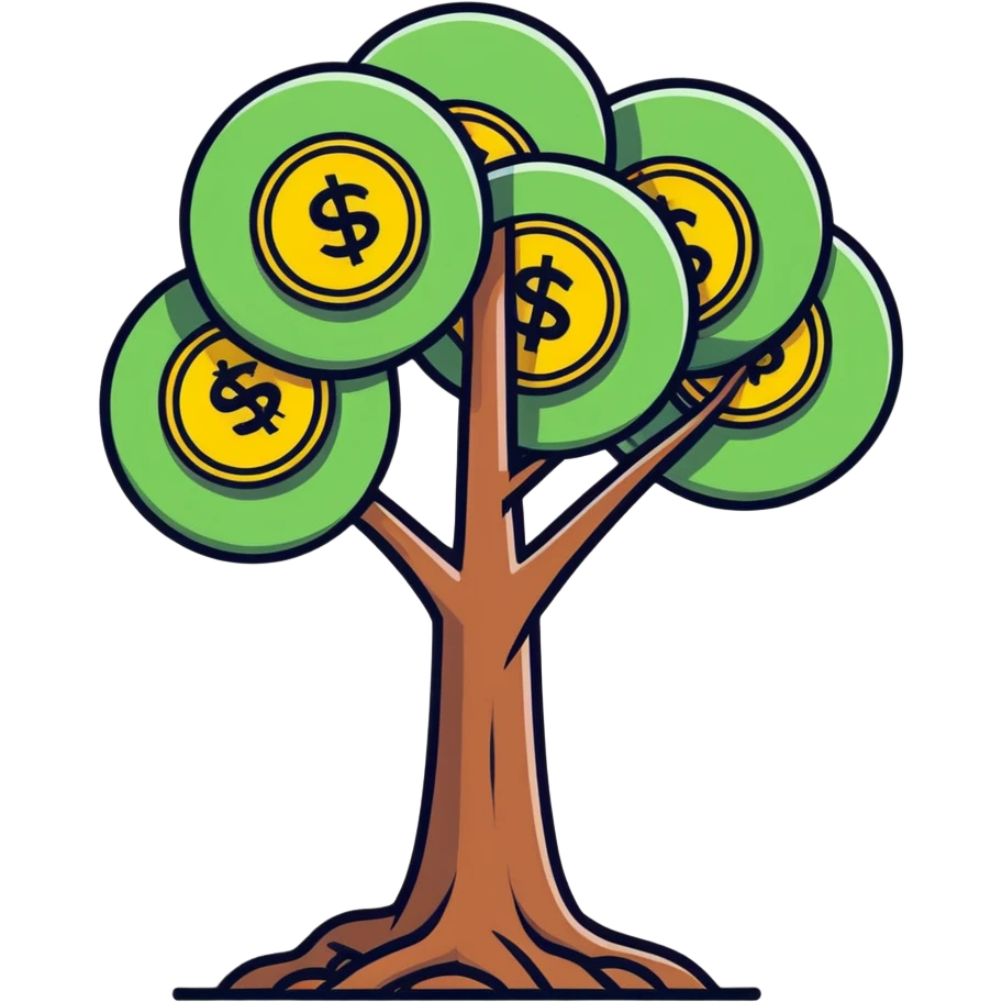 Dead money tree emoji