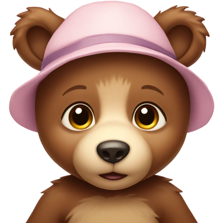 Baby bear wearing a hat emoji