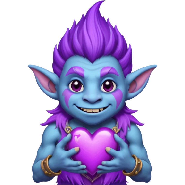 troll fantasy purple heart emoji