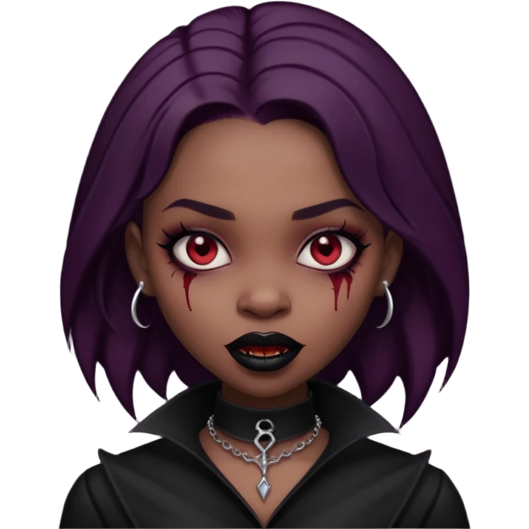 Vampire black girl emoji