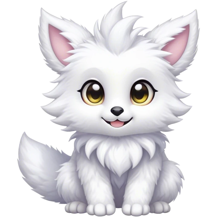 Kawaii bright fantasy ethereal anthro fursona Fakemon animal creature emoji