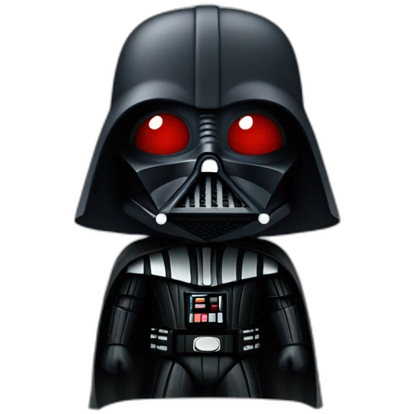 Darth Vader with red eyes emoji
