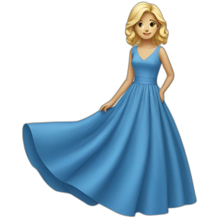 blue dress emoji