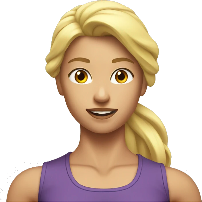 Blonde girl musculation  emoji