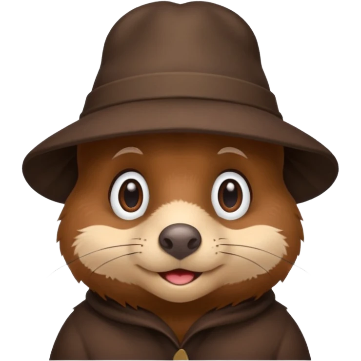 mole wearing a hat emoji
