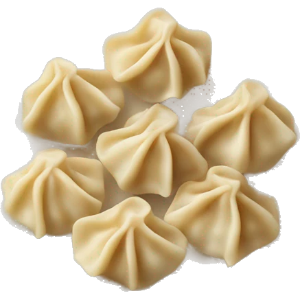 Plate of dumplings with a glass of champagne  emoji