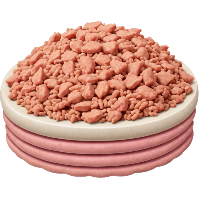 a pile of ground turkey, simple, clear emoji