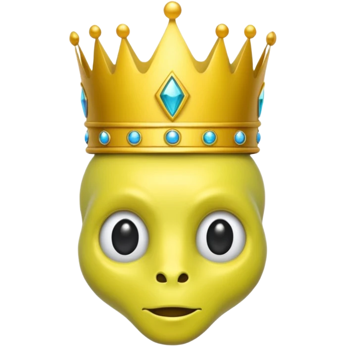 yellowalien with crowN emoji