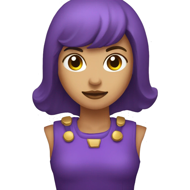 simbolo de defensa a la mujer con tonalidades de color morado  emoji