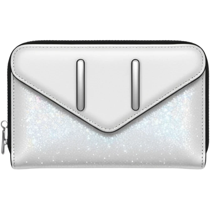 glitter white wallet emoji