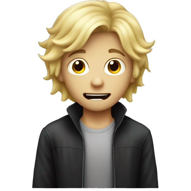 blond boy halloween spooky horror emoji
