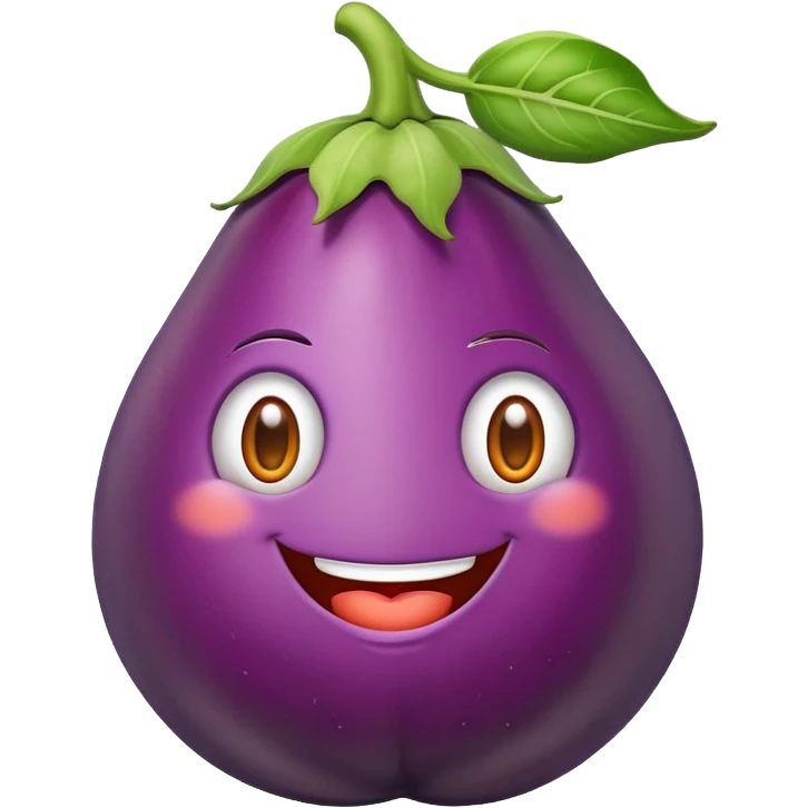 eggplant and peach combined in a humorous way emoji