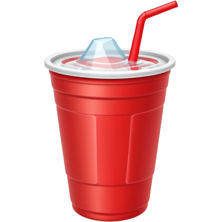 red solo cup with straw emoji