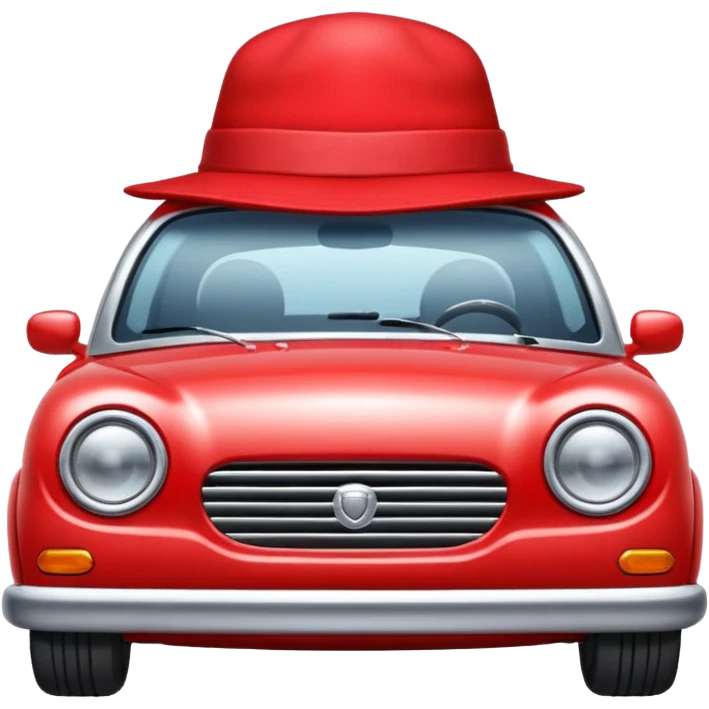 car with hat emoji