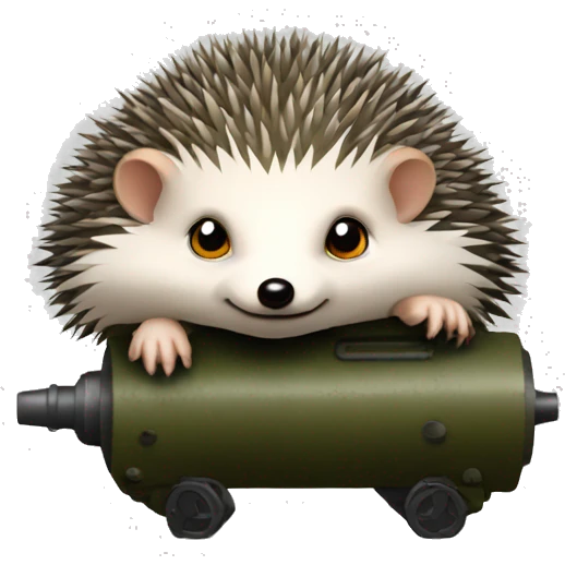 anti-tank hedgehog emoji