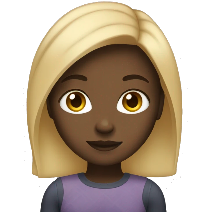 A black girl with blonde hair emoji