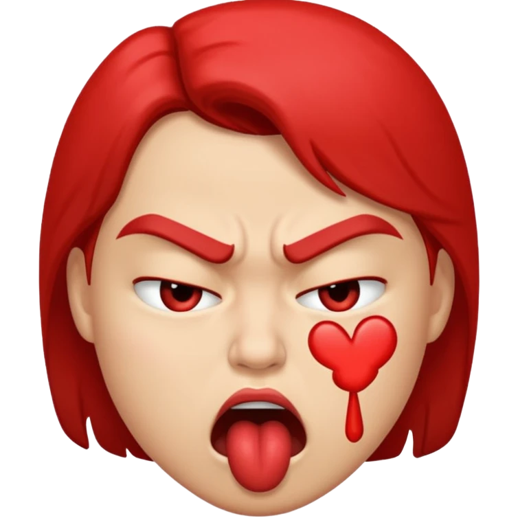 Angry and kiss emoji