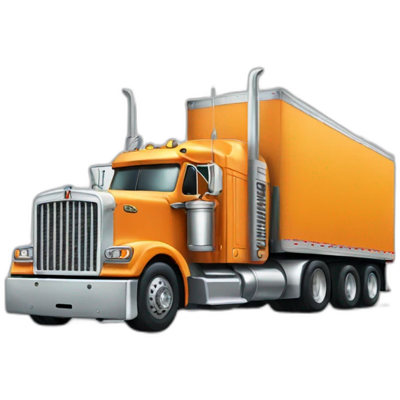 Semi truck trailer emoji
