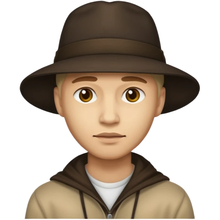 Make a mysterious guy with a hat and he's in the shadow emoji