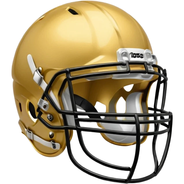 College football player helmet in gold color emoji
