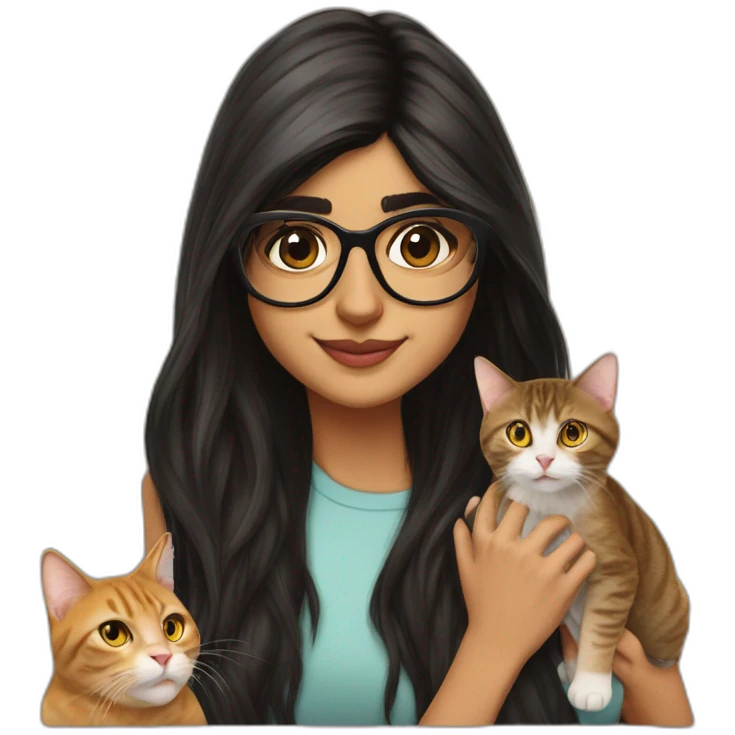 Mia khalifa with cat emoji