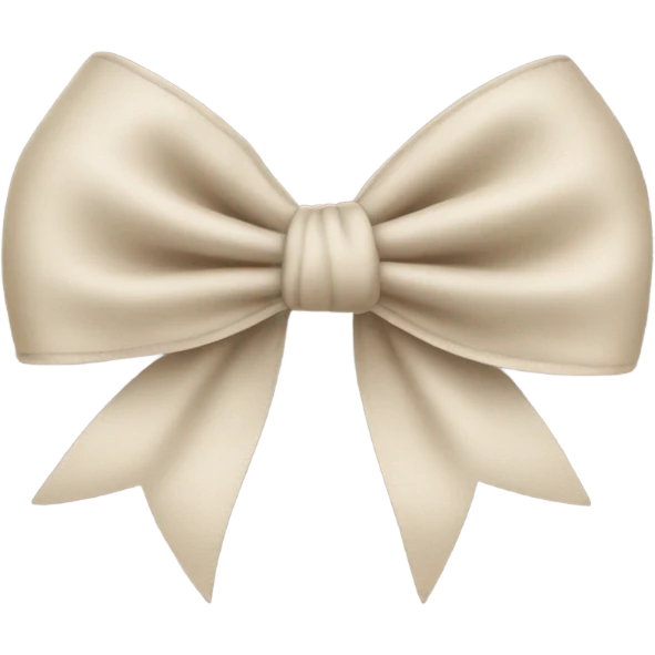 Beige bow emoji