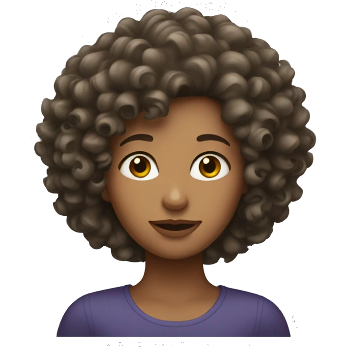 A women with curly hairs emoji