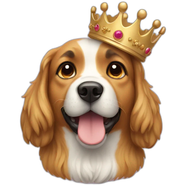 dog with crown emoji