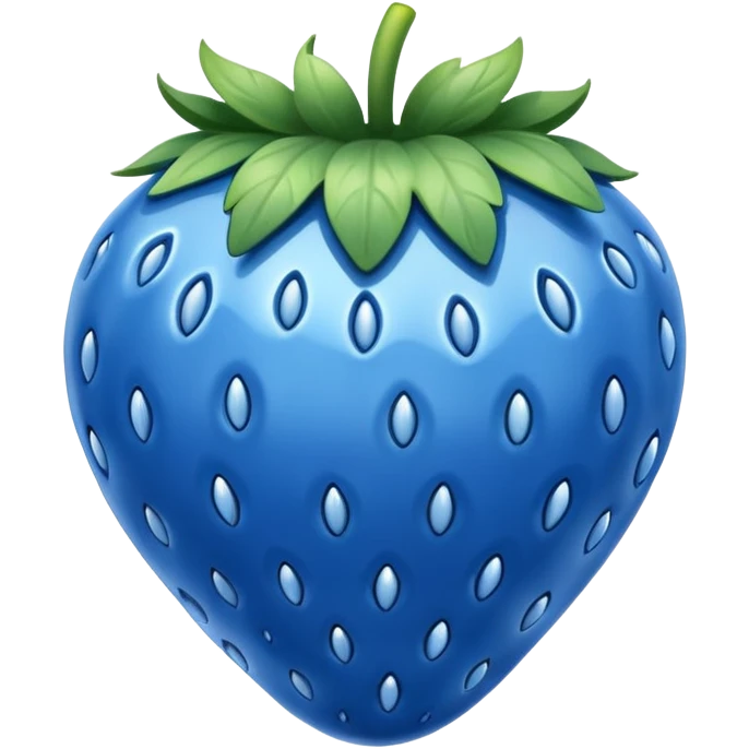 Blue strawberry  emoji