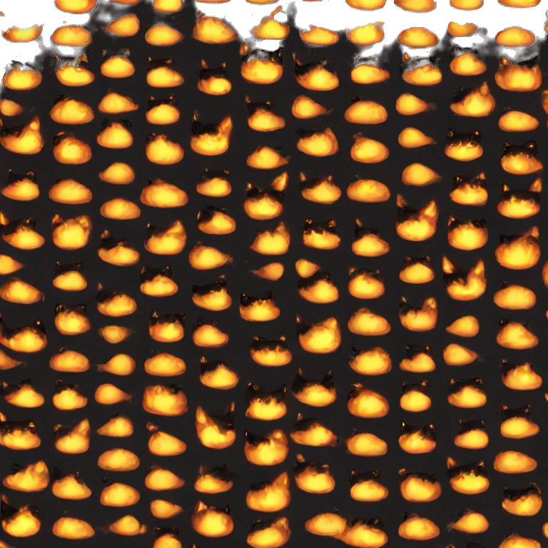black cat fireball emoji