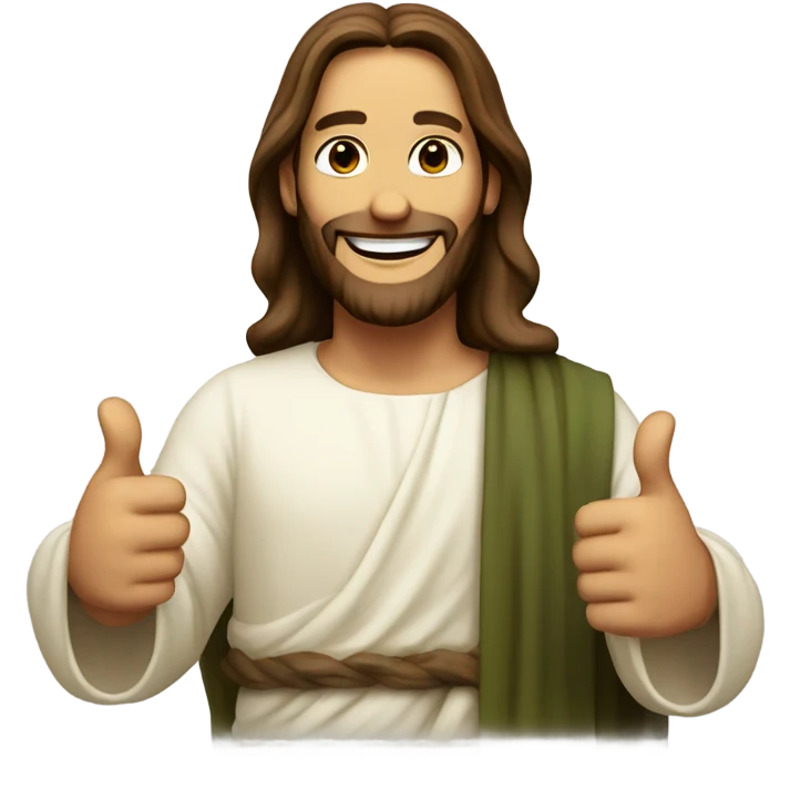 jesus giving a thumbs up emoji