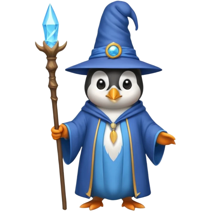 Penguin Wizard emoji
