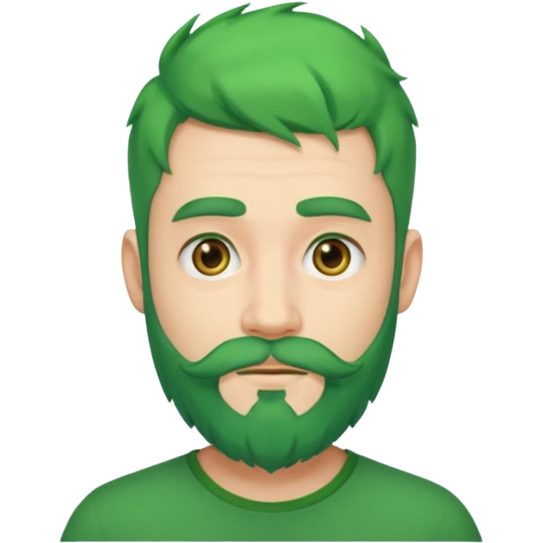 man with green hair and beard emoji