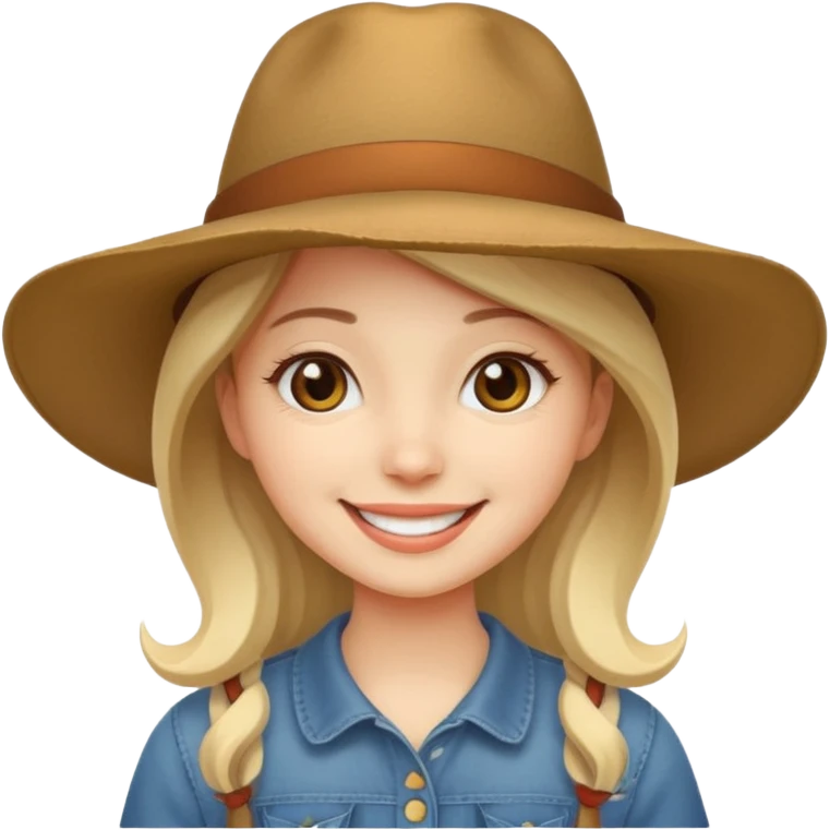Wide Brim Hat Girl emoji