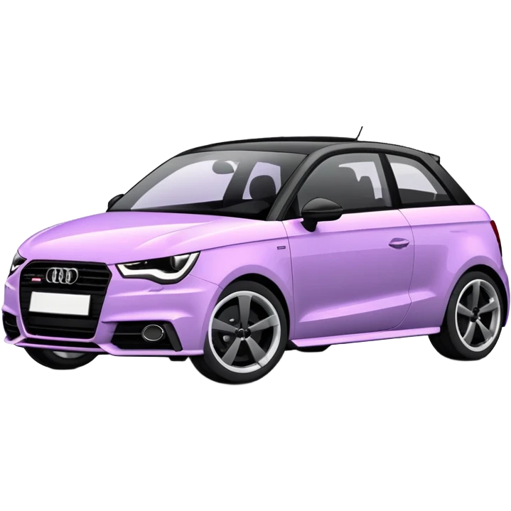 Pale Purple Audi a1 Black roof and mirror emoji