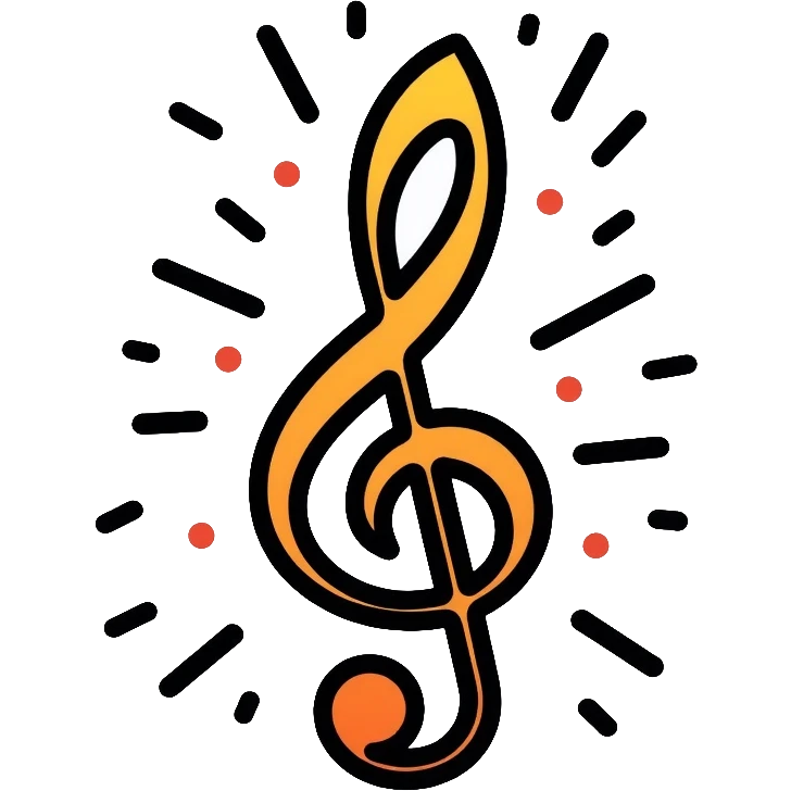 musical notes and instruments emoji