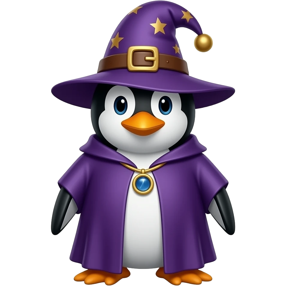 Penguin Wizard emoji